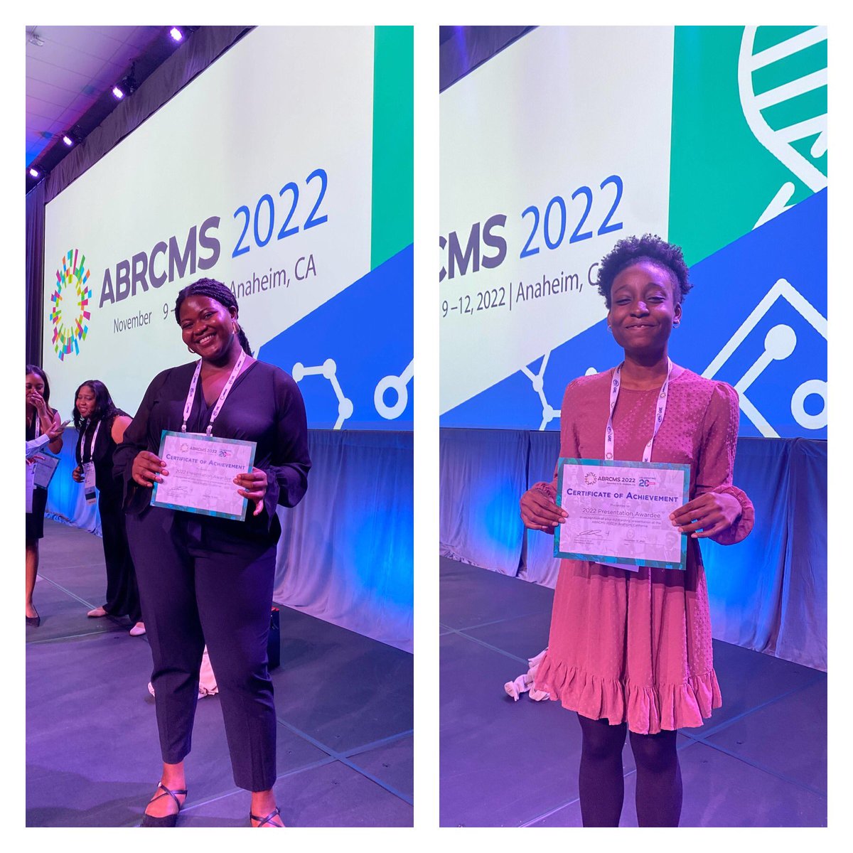 So proud of these Scharschmidt lab scientists @JoyNOkoro & @Sunmi_Ojewumi. Both presenter awardees at #ABRCMS2022. Watch out grad schools here they come!