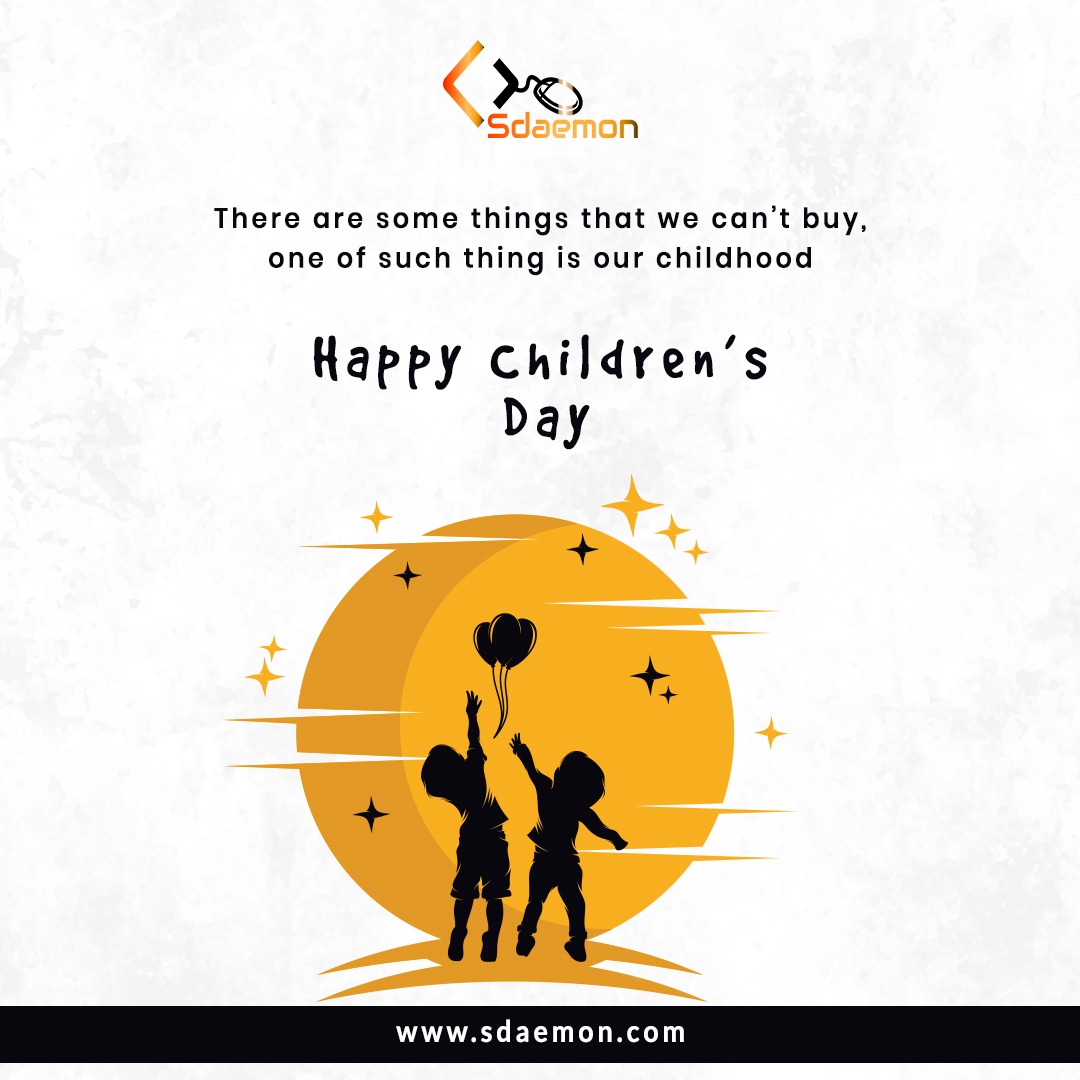 SdaemonAdmin's tweet photo. The first step towards building a better future is celebrating the success of every child. Happy Children’s Day 2022!
.
#happychildrensday #childrensday2022 #SdaemonInfotech #mobileapplication #development #bestservices #softwaredevelopment https://t.co/VEF8M96SCF