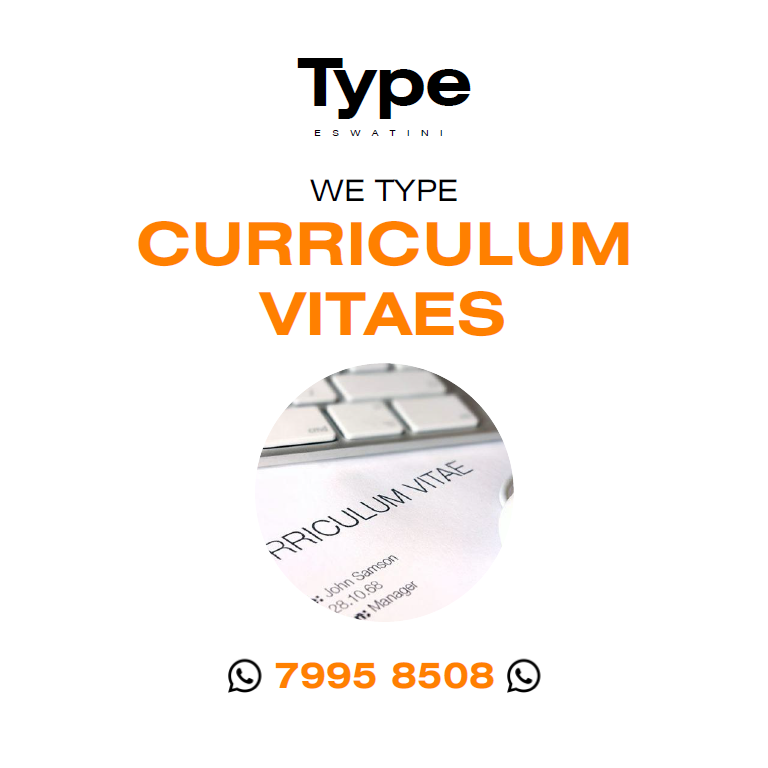 type_eswatini's tweet photo. Your next attempt at employment demands only the best tools. Let us arm you with a CV fit for your journey. 

WhatsApp your details to 7995 8508 and get assisted immediately! 

#typeeswatini 
#typing 
#service 
#eswatini 
#tinitwitter https://t.co/JtKGBmTvVD