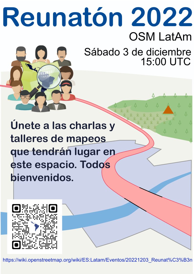 Están invitados a este evento de #OpenStreetMap que estamos organizando.
Si quieres hacer una presentación o taller, nos puedes contar.
Si solo quieres asistir, te esperamos el 3 de diciembre a las 15h UTC.
La agenda en construcción es esta:
wiki.openstreetmap.org/wiki/ES:Latam/…