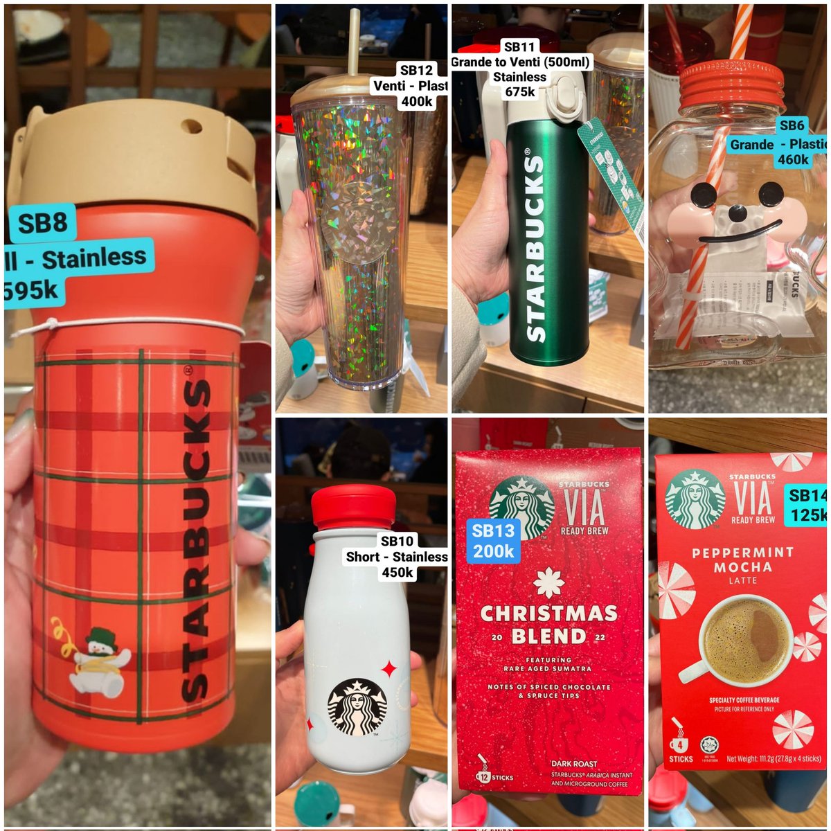 rachelusman's tweet photo. Open Korean PO, Starbucks Tumbler Christmas Edition. ETA 22 Nov 22 #pokorea #starbuckstumbler https://t.co/5b2kWwGP2Y