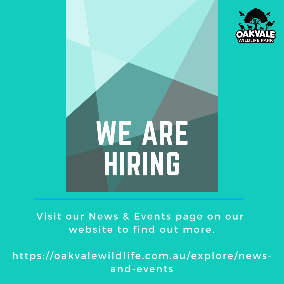 Fancy working with an energetic, friendly, and supportive award-winning company?

Then look no further, we have the job for you!

Please visit oakvalewildlife.com.au/explore/news-a… for further information.

#portstephensjobs #wearehiring #comeworkwithus #positionsvacant