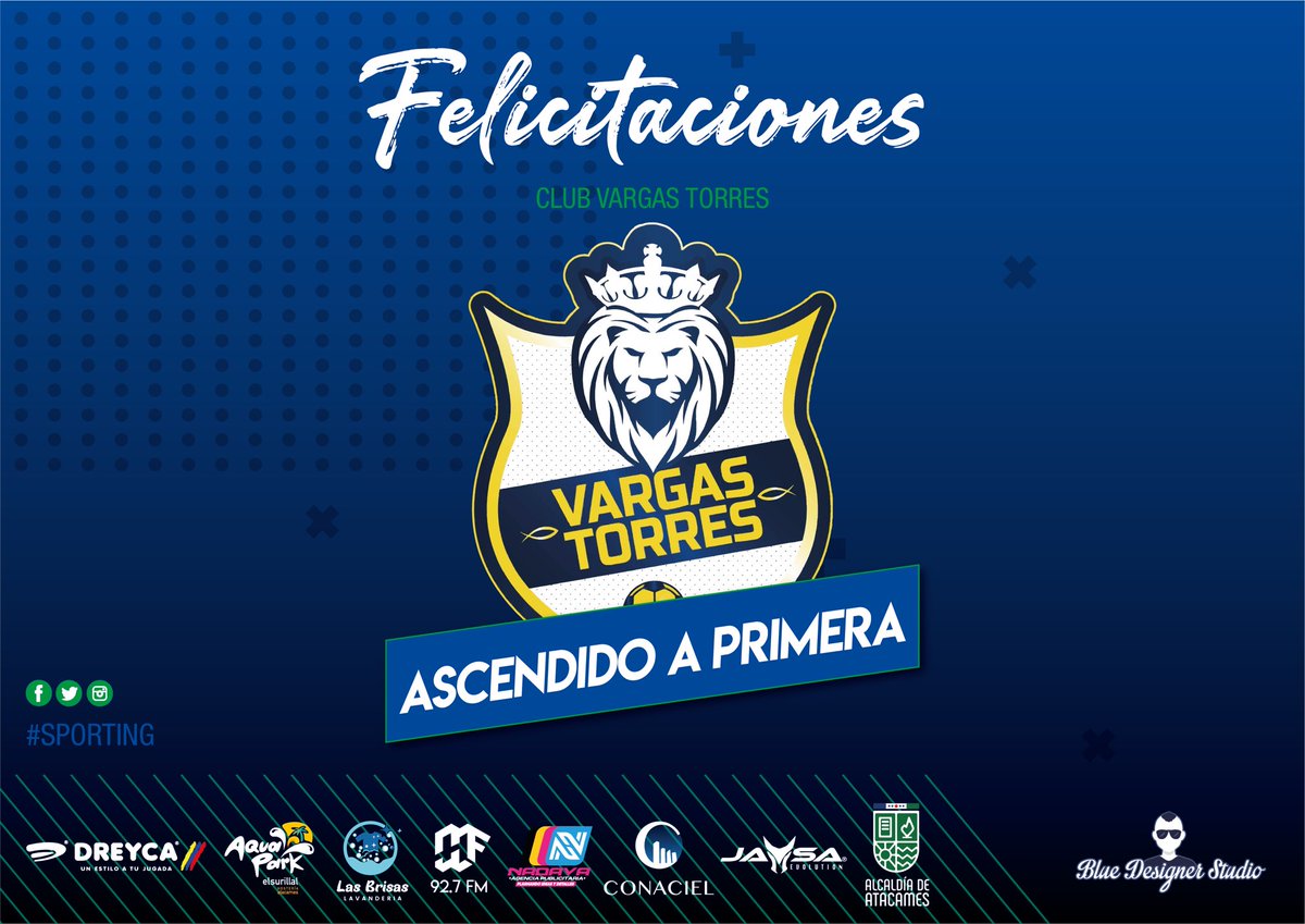 Felicitaciones <a href="/VargasTorresEC/">Club Vargas Torres</a>!! Compartimos su emoción al incluir un representante #esmeraldeño en #SerieB y nos llena de orgullo!
#EsmeraldasYaEsDePrimera
#VargasTorres