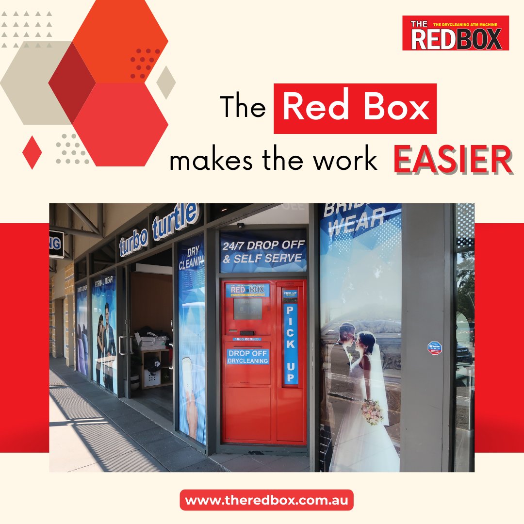 TheRedBox8's tweet image. Whether you are starting a new or an existing dry cleaner, the Red box will make it easy for you. It also offers convenience through its 24/7 drop off &amp;amp; pick up dry cleaning service PLUS it takes credit card payment. 😁

#drycleaning #drycleaners #Australia #aitechnology