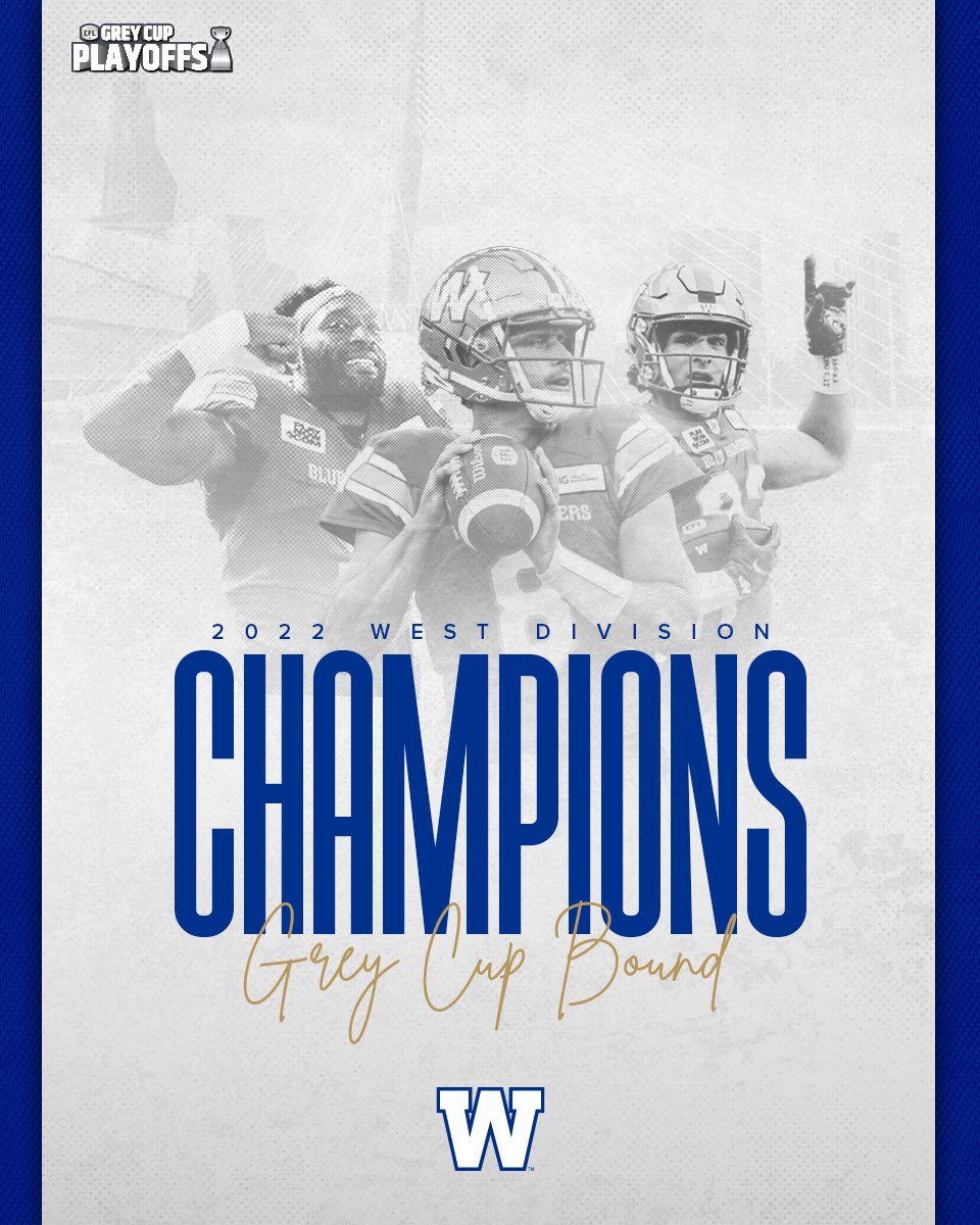 Wpg_BlueBombers's tweet photo. West Division Champ: ‘19-‘22 https://t.co/sjYXjD0IgO