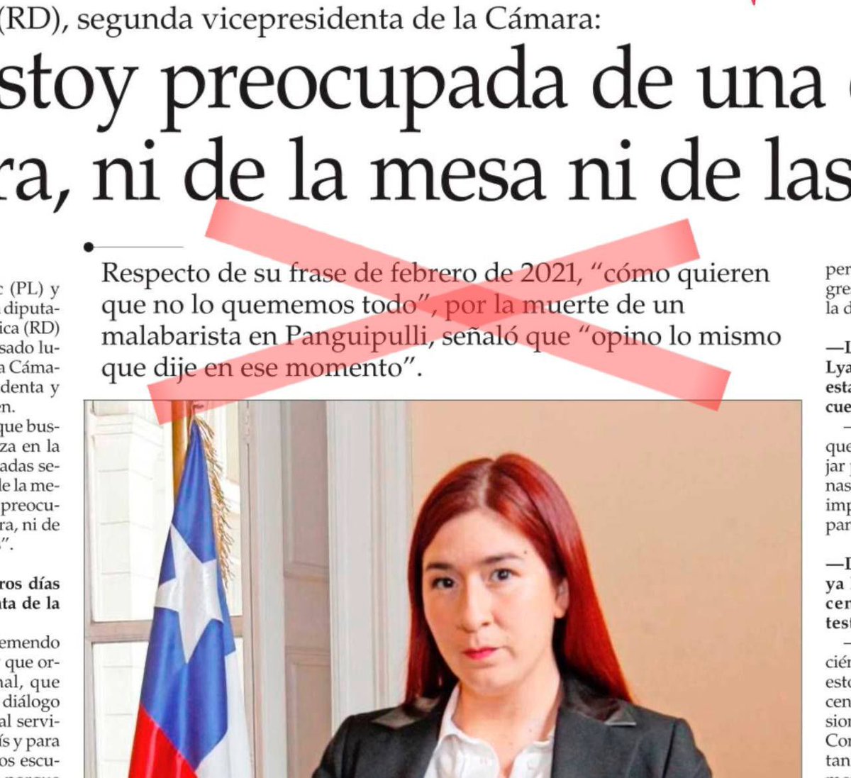 CatalinaPerezS's tweet photo. Hoy le preguntaron al Presidente por la maliciosa bajada de mi entrevista que hizo El Mercurio. Comparto rectificación que el diario se vio obligado a hacer para SI representar mis dichos. https://t.co/zGIXj0XsIX