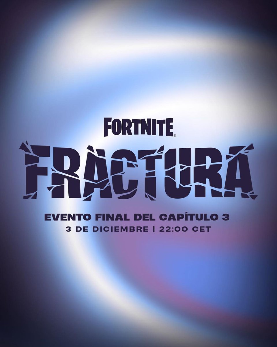 Jorge_Most's tweet photo. Imagen oficial en español de Fractura, el evento final del Capítulo 3. #Fortnite https://t.co/kRck60MYjT
