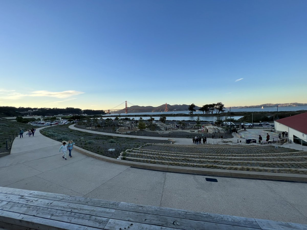 UrbanLou's tweet photo. I’m now sitting on top of a highway at the Presidio tunnel tops. Worth the walk. #ASLA2022 https://t.co/Cu1CcFA33W