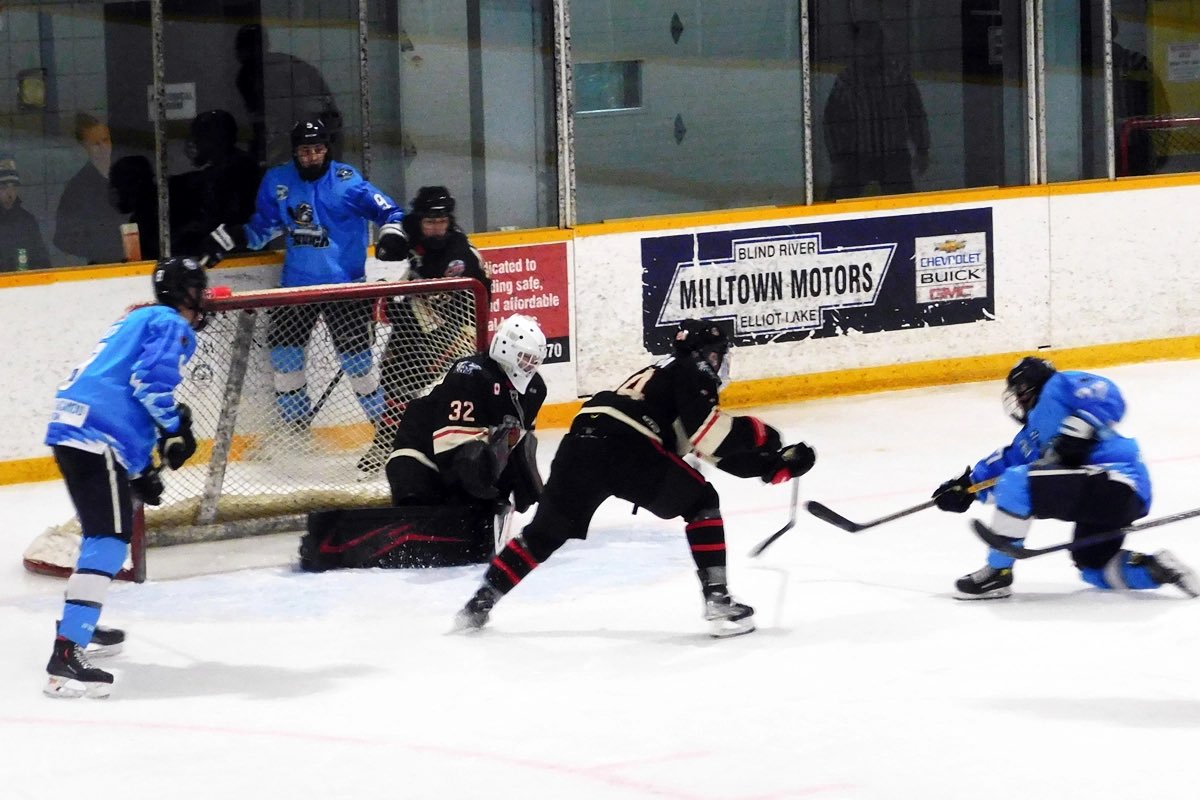 Client Charlie Burns of the <a href="/BeaversNOJHL/">Blind River Beavers</a> recorded his <a href="/NOJHL/">NOJHL</a> leading fourth shutout of the season in a 5-0 victory today. The rookie netminder also leads the league in SV% at .936 and GAA with 1.70. Photo from news article per the following link: nojhl.com/nojhl-best-4th…