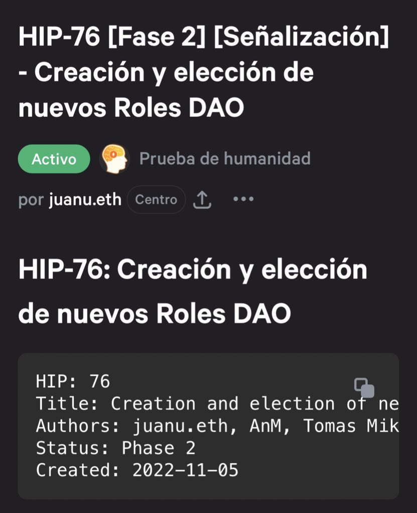🚨 Votaciones abiertas 🚨

HIP-76 [Fase 2] [Señalización] - Creación y elección de nuevos Roles DAO.

🗳️ Votar NO cuesta gas y fortalece la DAO 🗳️ 

📍 snapshot.org/#/poh.eth/prop…