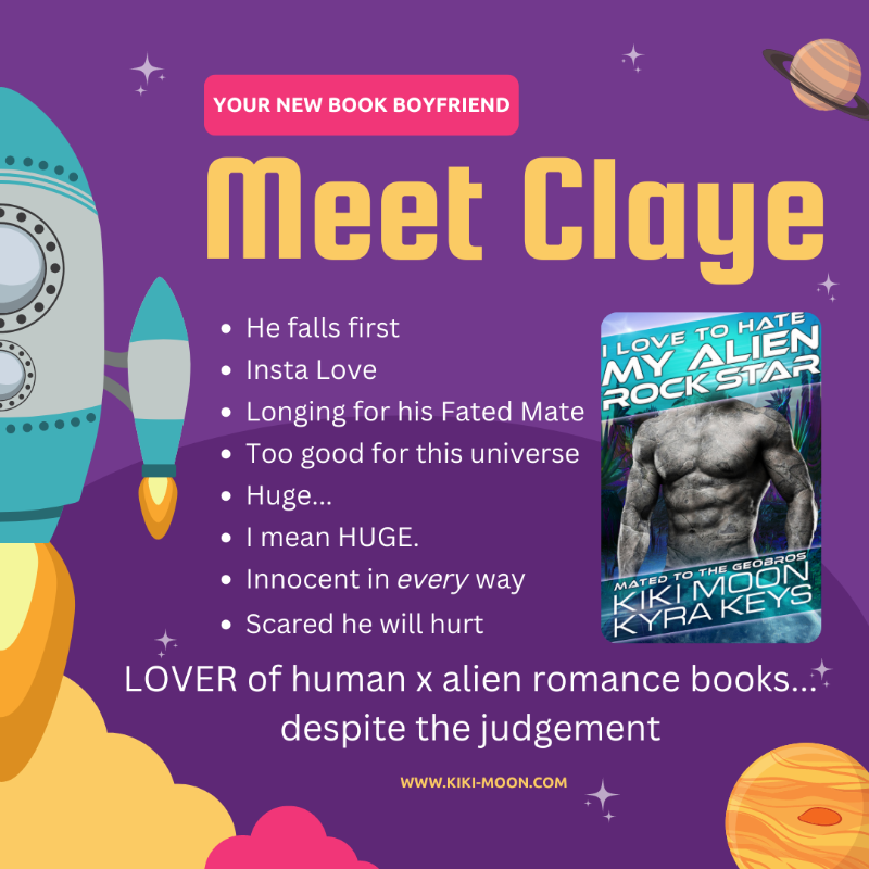 KyraKeys's tweet photo. Love at first sight? It doesn’t exist. Even if the enormous stone alien rock star declared it the moment, he saw me. 

👽 Latest sexy alien collab release. Check out Kiki Moon's story
I Love to Hate My Alien Rock Star

#ad #eroticromance #aliens