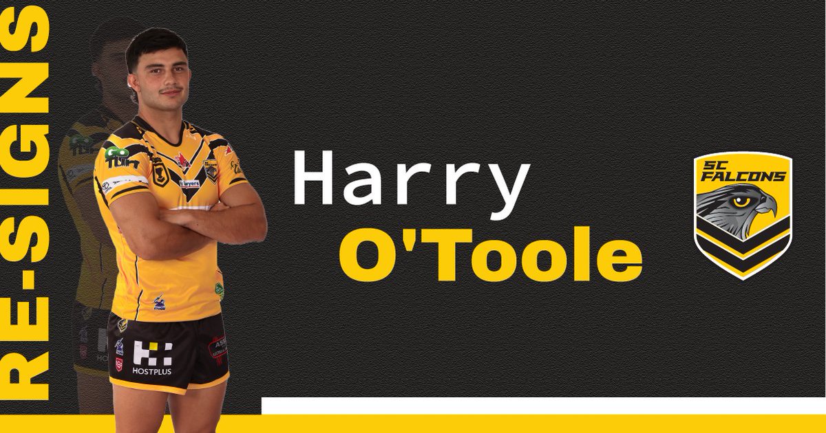 SC_Falcons's tweet photo. The Vantage Homes #SCFalcons have re-signed outside back Harry OβToole for a further 12 months.
Unfortunately, the former Western Suburbs flyer did his ACL in the trials at the start of this year but is back on deck and looking forward to a massive 2023!
Welcome back Harry! π¦
https://t.co/B3l8RZVULA