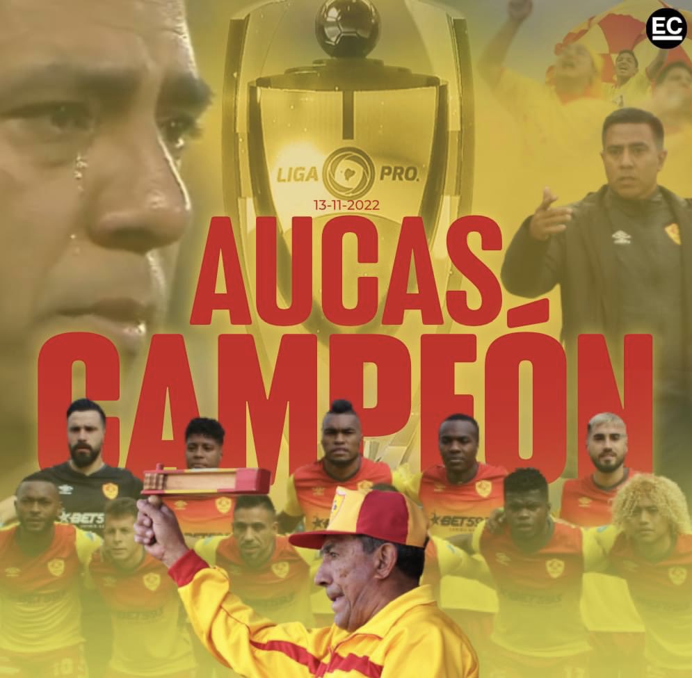 ¡HISTÓRICO! ¡'PAPÁ', CAMPEÓN! ¡'PAPÁ, CAMPEÓN! 😭😭😭

#Aucas se impone frente a #Barcelona y logra su primer título en el fútbol ecuatoriano, de la mano del DT César Farías 🏆🇪🇨 » bit.ly/3ErjQ1G

¡Y DALE A! ¡Y DALE A! 💛❤️