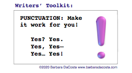 barbaradacosta's tweet photo. WRITERS! Can good use of #punctuation make your writing come more alive?
#writersToolkit #NaNoWriMo #writingCommunity #writersLift #scienceFiction #Novels #EducChat #englishTeacher #editing #nanowrimo2022 https://t.co/LZ01wzAGih