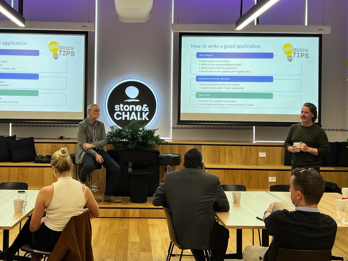 _southstart's tweet photo. "Australia is great at creating IP but we’ve been less effective at commercializing it."

@GrantSteinberg and @joshgarratt from @i4Connect on @AusIndustry’s #AcceleratingCommercialisation Program at #STARTUPWEEK

For info on the program: https://t.co/ljP6MCKFHP

#SOUTHSTART https://t.co/SkWFfFKSIz