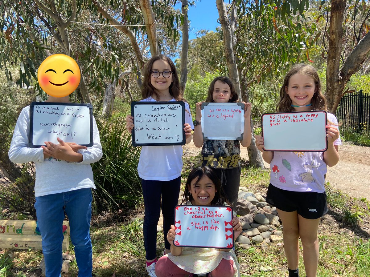 Can you match the 🍼👩🏻‍🏫🎤🏀🐰 to the similes and metaphors? 😉