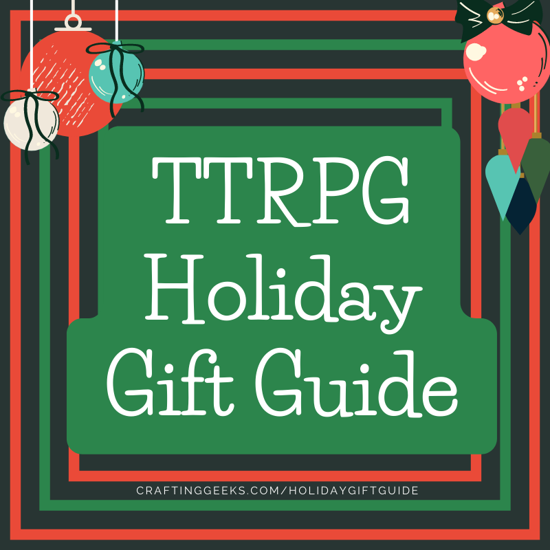 Hope4TTRPGS's tweet photo. I am so excited to announce the @crafting_geeks TTRPG Holiday Gift Guide!🎉

Check out this amazing catalog full of things made by people in our community!

#ttrpg
