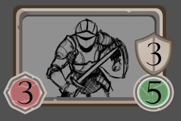 JaredNolen3's tweet photo. Working on a card game for the #GitHubGameOff. Happy with how the cards are turning out so far! #indiedev #gamedev (Illustration by @Erwahl_) https://t.co/zUxz3KMkZX
