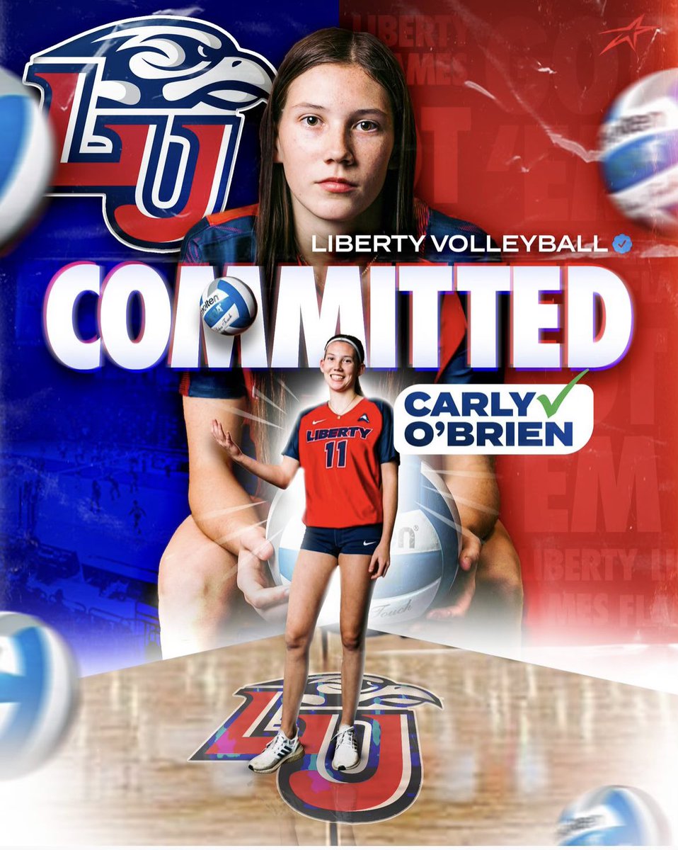 Carlyobrien_1's tweet photo. I am excited to announce that I have verbally committed to Liberty University to play D1 Volleyball! I am grateful to God for blessing me with the talent to play this sport. Thank you to my family, coaches, and friends for pushing me to be the best. https://t.co/3WQHioQDGq