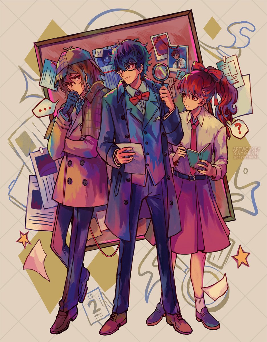 雨宮蓮 「the royal trio are on the case! #persona」|jade ✨@ anime detour AA E3のイラスト