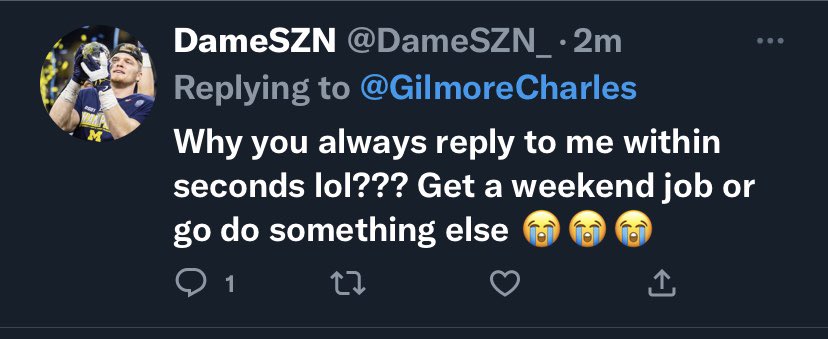 GilmoreCharles's tweet photo. Dude is literally obsessed with me. If I disappear, look at this guy first. #Stalker #GetOffMyNuts https://t.co/aGZPyd3dvO