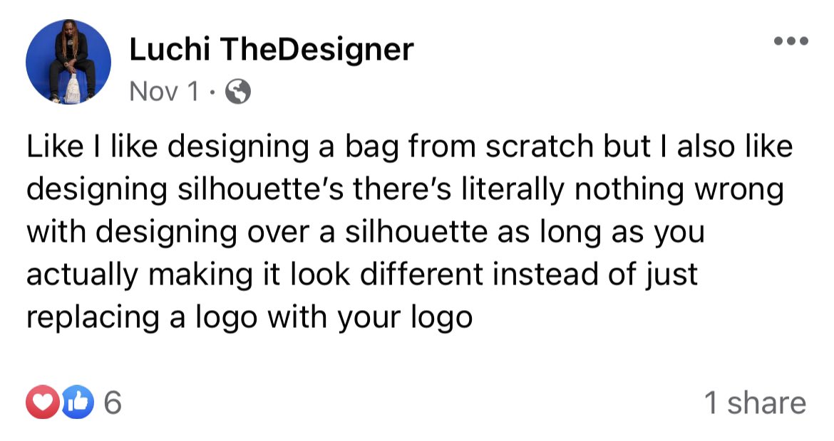 CapalotPookie's tweet photo. @PrettyAssTJ @LuchiTheDesignr You read it Ho. I did respond yesterday but I still got time. Guilty for what? It’s not my design and neither is it his bookie. All his bags are previously used designs. https://t.co/vrDUgRvY0p