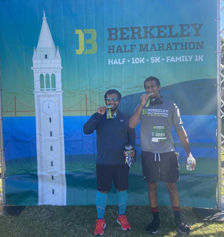 TheJayKrishnan's tweet photo. Another one in the books! ๐#BerkeleyHalf https://t.co/9wT7WaebYj