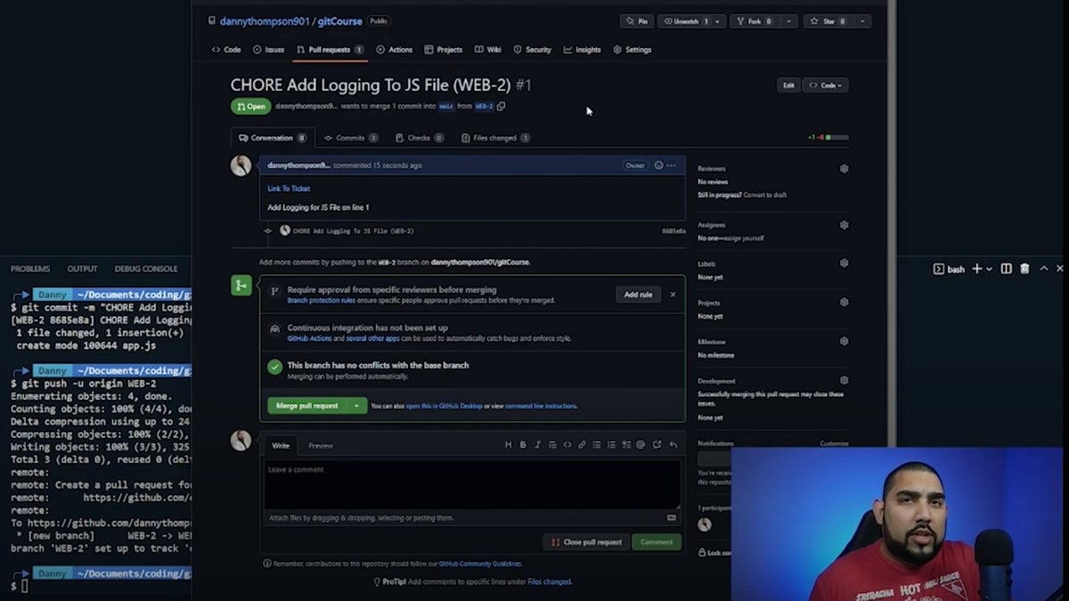 DThompsonDev's tweet image. THE GIT AND GITHUB CRASH COURSE I WISH I HAD WHEN I STARTED WORKING IN TECH!

The idea with this crash course was to teach you how to use git and github but more so to get you comfortable with certain areas in particular that may be a bit more advanced, so you can avoid mistakes!