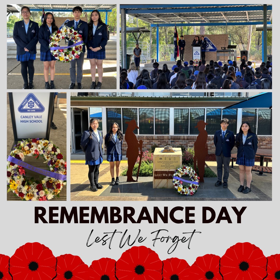 Canley Vale High School (@canleyvalehs) on Twitter photo On Remembrance Day 2022, our new school captains laid a wreath in honour of those who sacrificed their lives for our country. We commemorate and remember these men and women.
Lest We Forget. <a href="/lisaporter555/">Lisa Porter</a> <a href="/NSWEducation/">NSW Dept of Education</a>
#remembranceday2022 #LestWeForget #cvhs #WeCare On Remembrance Day 2022, our new school captains laid a wreath in honour of those who sacrificed their lives for our country. We commemorate and remember these men and women.
Lest We Forget. <a href="/lisaporter555/">Lisa Porter</a> <a href="/NSWEducation/">NSW Dept of Education</a>
#remembranceday2022 #LestWeForget #cvhs #WeCare
