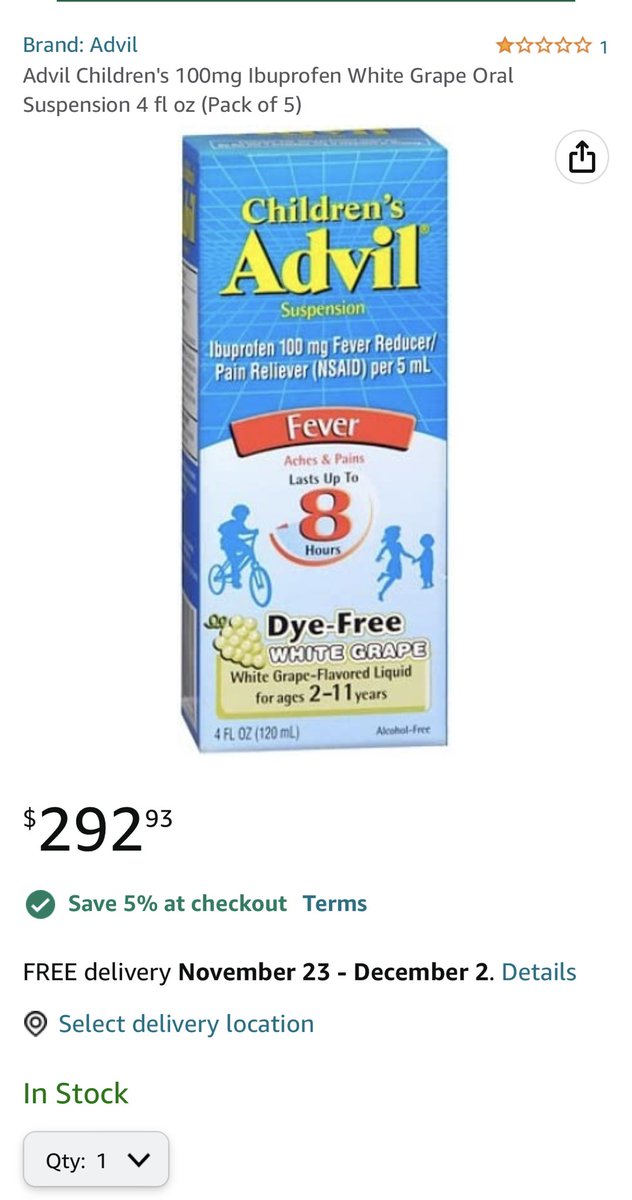 I couldn’t believe this was true. But it is. ⁦@amazon⁩ - Canadian children are suffering because of a shortage of these products. How can you allow sellers to gouge families like this?