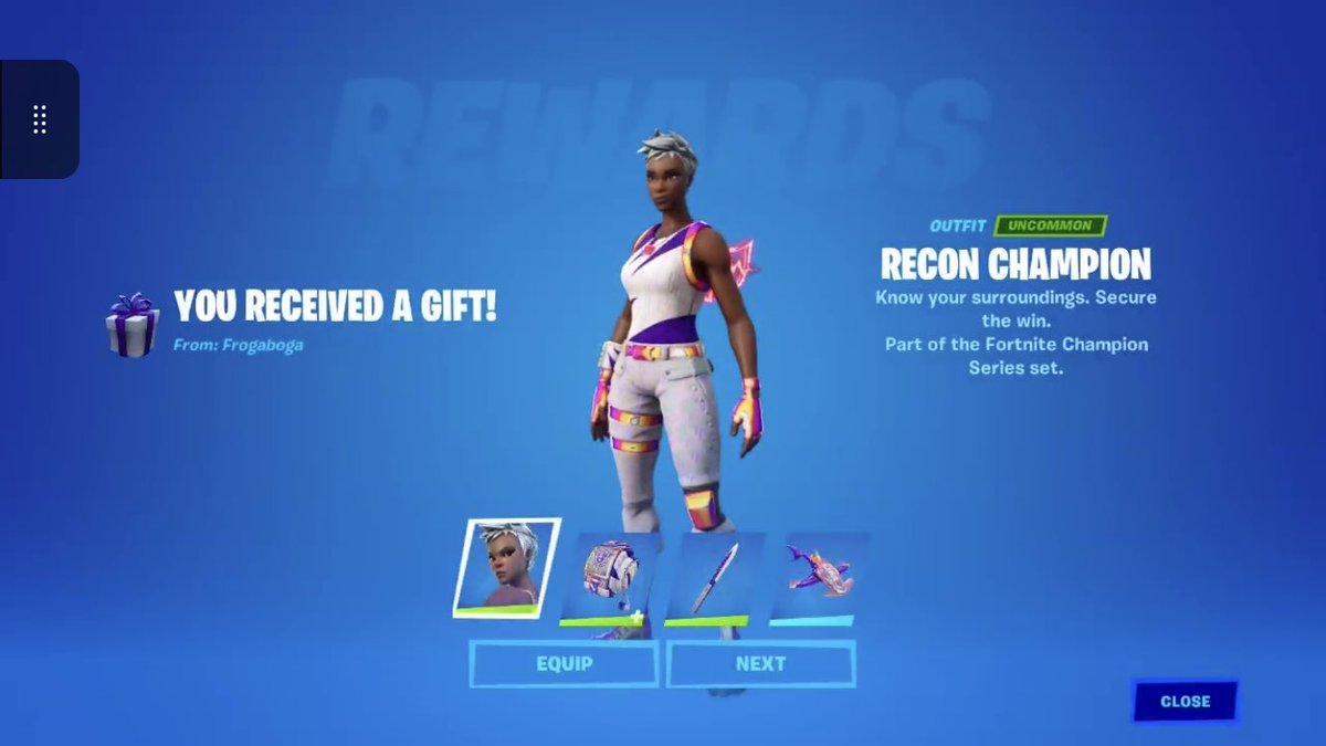 Castgfishy's tweet photo. Thanks for the W trade legit π Level Up Pack and the rest of the FNCS Bundle for your Fortnite Crew πβ₯οΈ #FrogaboLegit @BigFrog777 https://t.co/ywbaGP4b0j