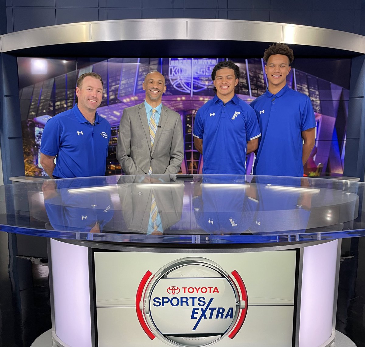 The Folsom Bulldogs are in the building! Coach Doherty, Austin Mack, and Greco Carrillo are representing the team. Tune in to Toyota Sports Extra tonight at 11:35 on <a href="/ABC10/">ABC10</a>