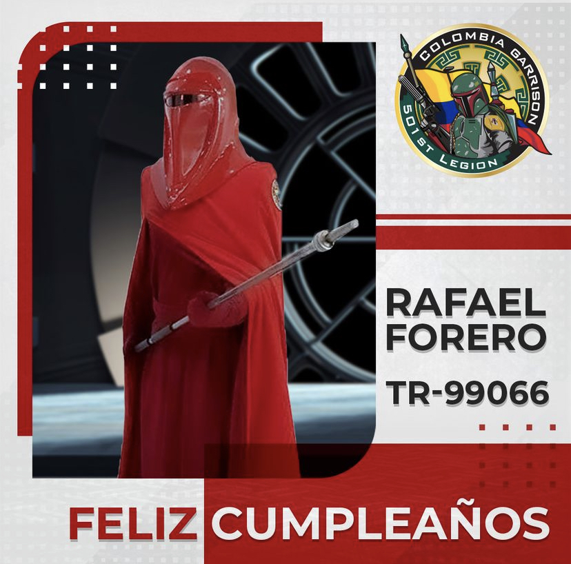 Hoy celebramos el cumpleaños de Rafael Forero TR-999066, le deseamos lo mejor en su día. 🎉🎈🎂