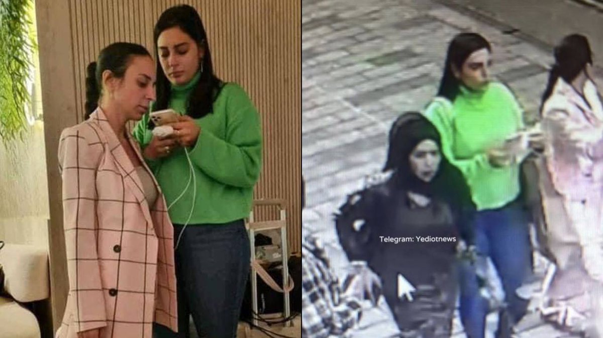 AntisistemX's tweet photo. İki İsrailli kadın, bugün Türkiye'ye bomba yerleştiren terörist olduğu iddia edilen kişinin yanında yürürken görüntülendi.

Adları Or Atdeje ve Ashdod'dan baldızı Natalie Suissa olarak belirlendi.

Saldırıda İsrailli yaralanan olmadı.

#bomba
#İstanbul 
#patlama https://t.co/wocuraNaCf