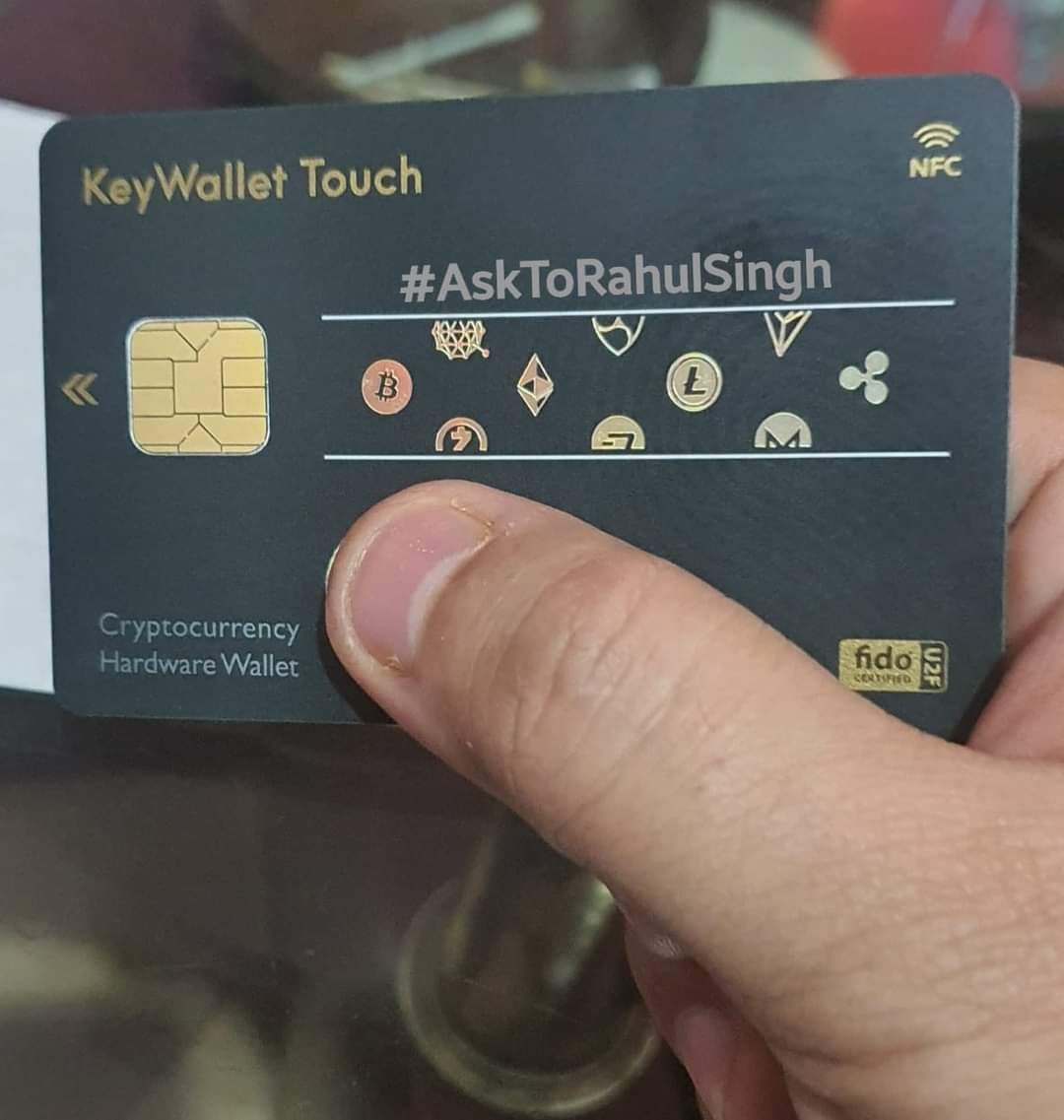 AskToRahulSingh's tweet photo. My #Crypto #HardwareWallet
#KeyWallet Touch #NFC Card
Buy in 2019 #BearMarket..❣️😎 https://t.co/8A9sCyOHgV