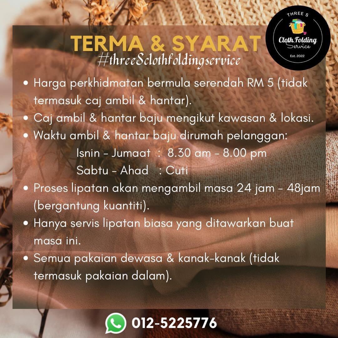 threeS_cfs's tweet photo. Happy Monday ❤️

Untuk yg busy kerja/study tp baju bertimbun tak sempat lipat? #threeSclothfoldingservice menawarkan servis:

✅ Ambil dari rumah
✅ Lipat baju
✅ Hantar ke rumah

Cover area Bota|Parit|Seri Iskandar|Tronoh|Batu Gajah. Boleh contact 0125225776 untuk book slot 😉 https://t.co/7V1cqveOR1