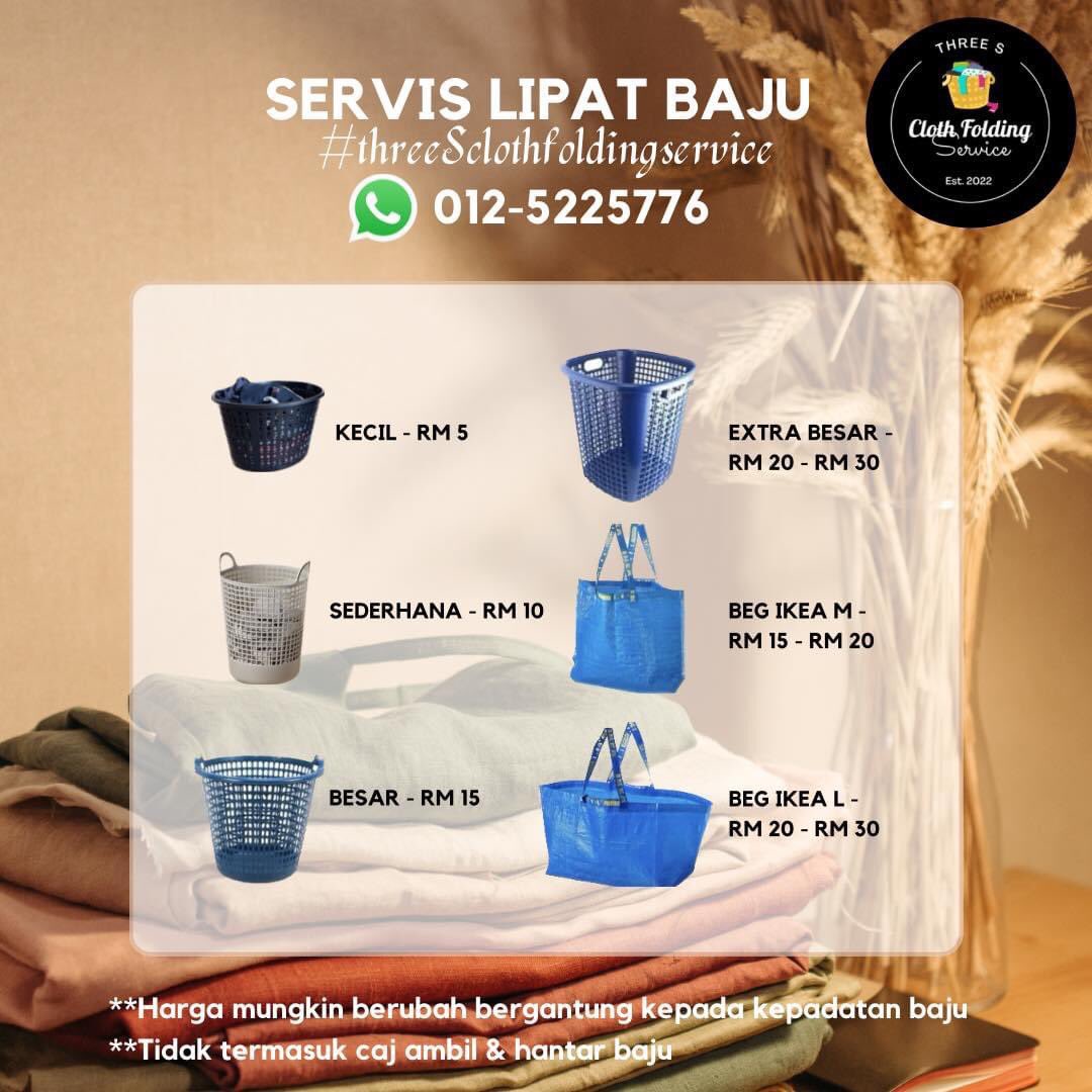 threeS_cfs's tweet photo. Happy Monday ❤️

Untuk yg busy kerja/study tp baju bertimbun tak sempat lipat? #threeSclothfoldingservice menawarkan servis:

✅ Ambil dari rumah
✅ Lipat baju
✅ Hantar ke rumah

Cover area Bota|Parit|Seri Iskandar|Tronoh|Batu Gajah. Boleh contact 0125225776 untuk book slot 😉 https://t.co/7V1cqveOR1