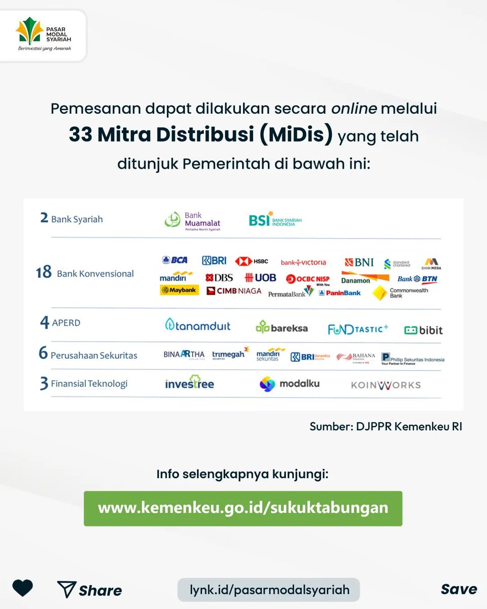 pm_syariah's tweet photo. Masa penawaran ST009 sudah dibuka! Kamu dapat memesan ST009 ini secara online minimal 1 unit (Rp1 juta) melalui Mitra Distribusi yg telah ditunjuk Pemerintah.

Pemesanan dapat dilakukan hingga tanggal 30 November 2022 pukul 10.00 WIB.

Yuk segera pesan sebelum kuotanya kehabisan! https://t.co/j1GS3EhMae