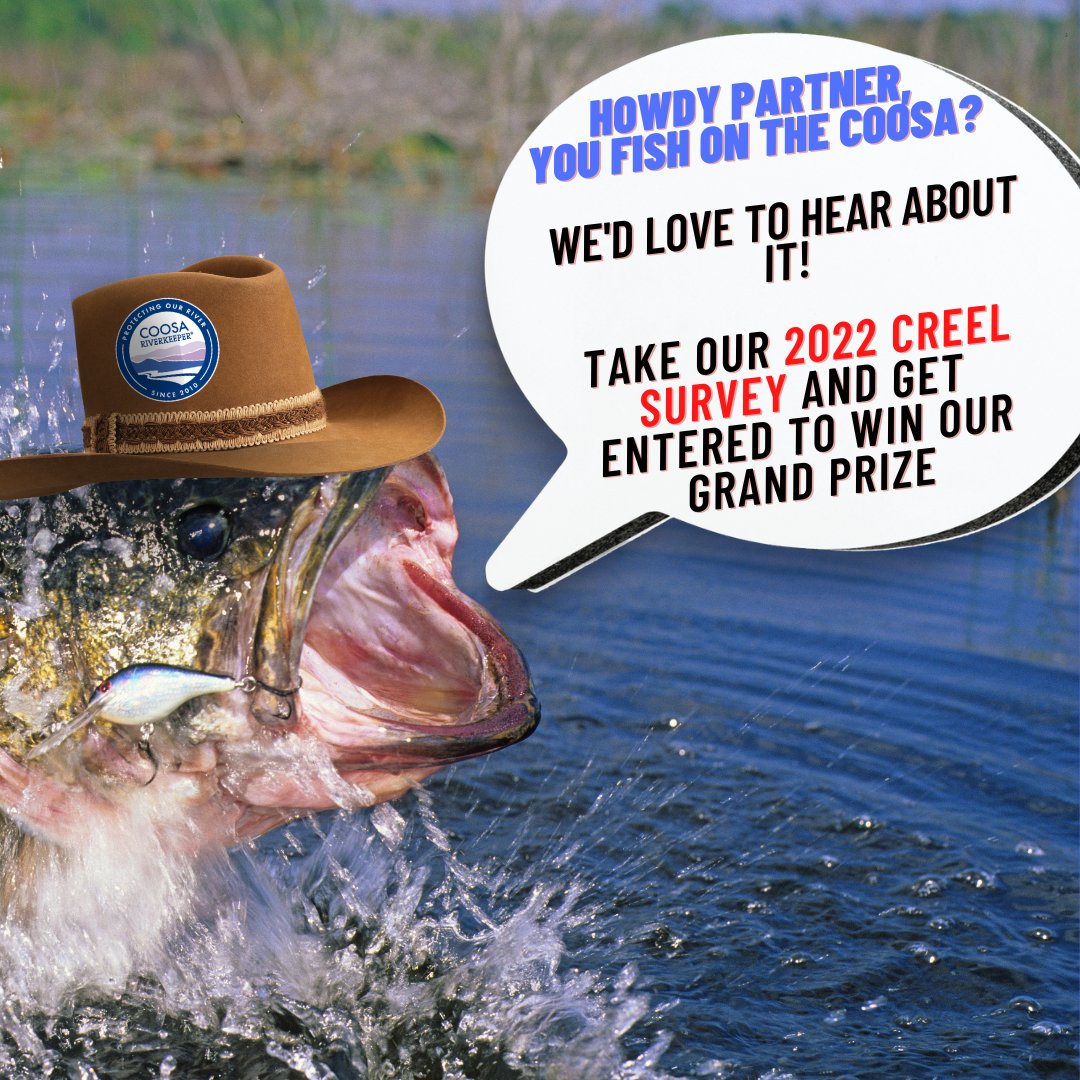 CoosaRiverkeepr's tweet image. Morning folks💧✨

Don't forget that our Creel survey is up and taking submissions! If you enjoy fishing on the Coosa and can spare 15-20 minutes, we would love to hear about it! Click the link below to take the survey!
Tinyurl.com/2022CreelSurvey 🐟