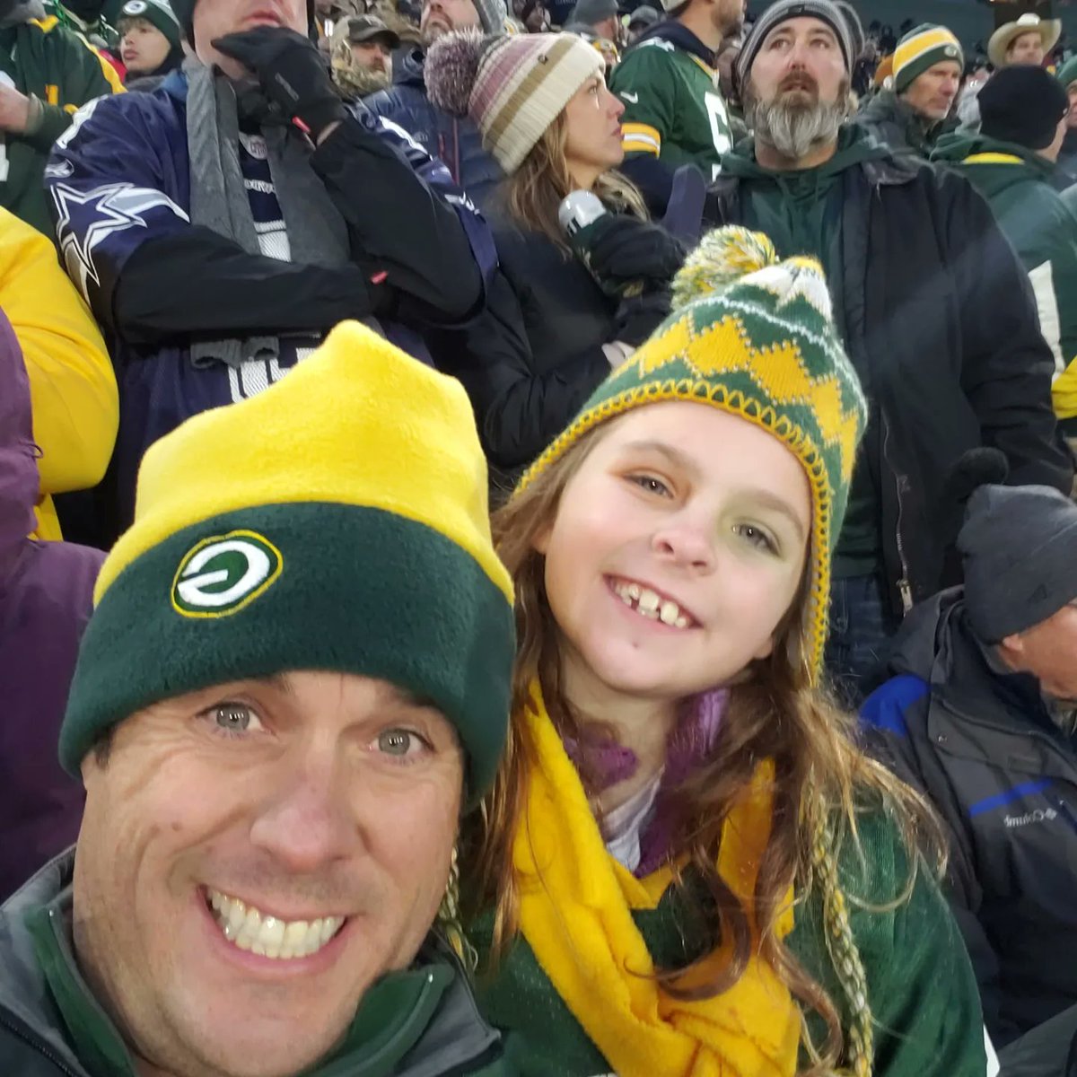 chrisprey's tweet photo. Awesome time was had at Evie's 1st Packer game!
#Comeback #Overtime #Winning #GoPackGo #GetLoudLambeau https://t.co/PW8nn1DTZD
