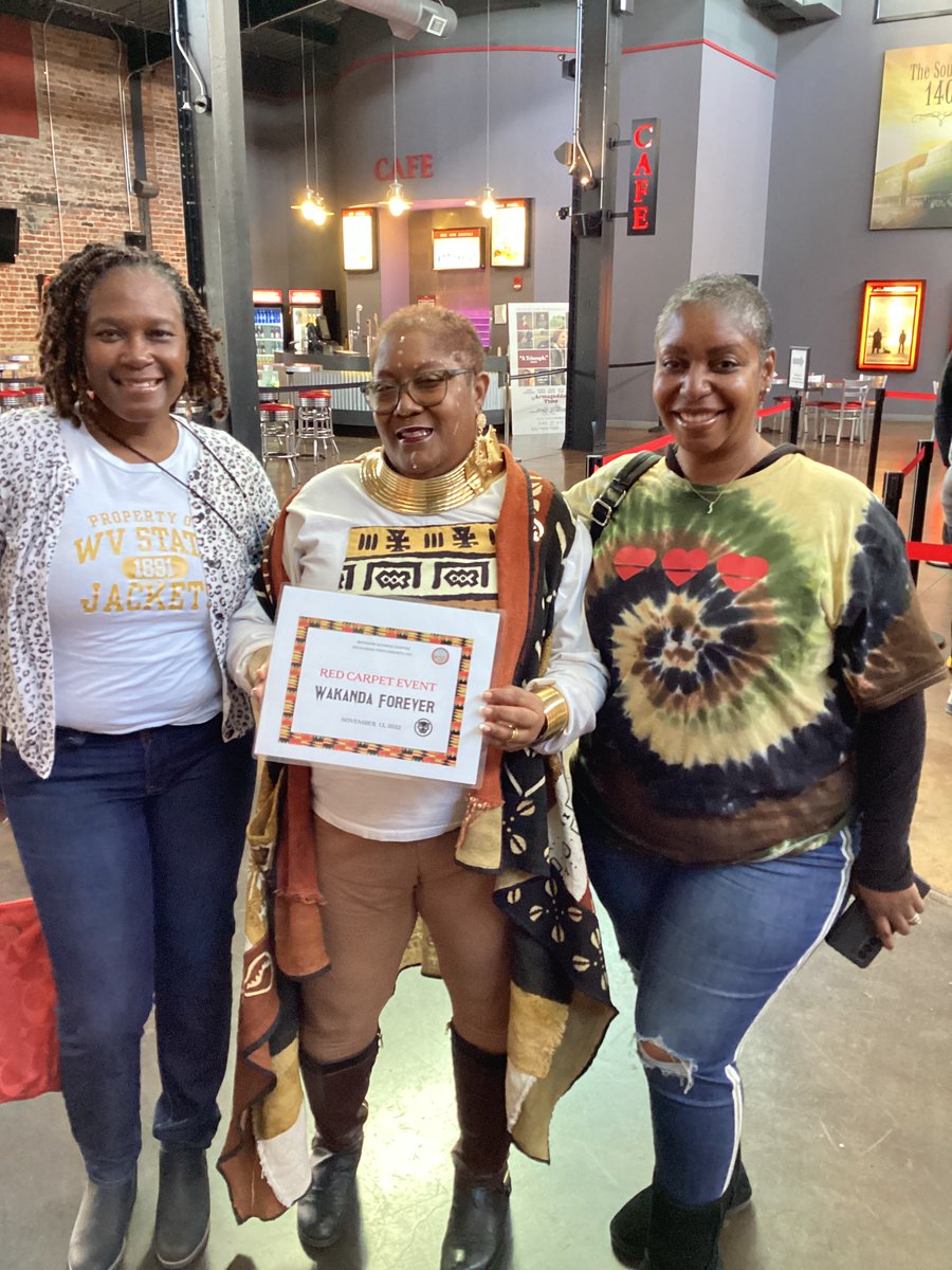 SENSATIONAL Delta Red Carpet! Richmond Alumnae Chapter members & friends joined together in sisterhood and fellowship for a private screening of Black Panther: Wakanda Forever. What an incredible movie! 
#RACDST
#DSTRedCarpet 
#ArtsandLetters 
#WakandaForever