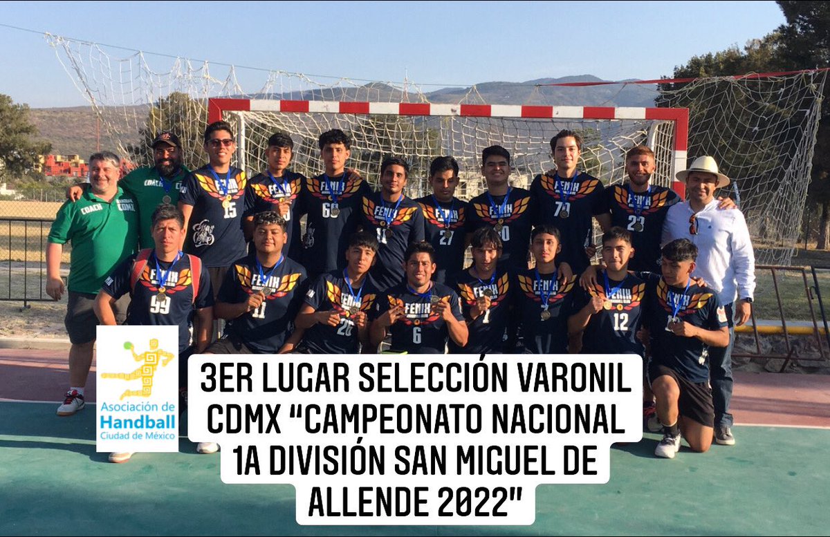 Handball_cdmx's tweet photo. Felicitación enorme al Selectivo Varonil CDMX por su 3er Lugar en el “Campeonato Nacional de 1ra División y Ascenso, San Miguel de Allende 2022”.

Agradecemos su esfuerzo y sacrificio dentro y fuera del 40x20!!! https://t.co/vHtHRcsA4c