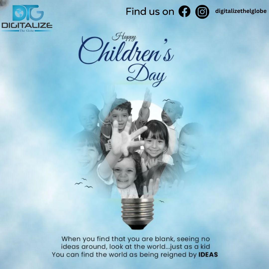 DT_Globe's tweet photo. Those who aspire today, inspire tomorrow. 🙌

Children of today, icons of tomorrow. ⭐

Happy Children’s Day. May you never stop aspiring and inspiring. ✨

#childrensillustration #thechildrenoftheworld #childrensday2022   #14thnovember #digitalmarketing #digitalizetheglobe https://t.co/cpd3kPLcp5