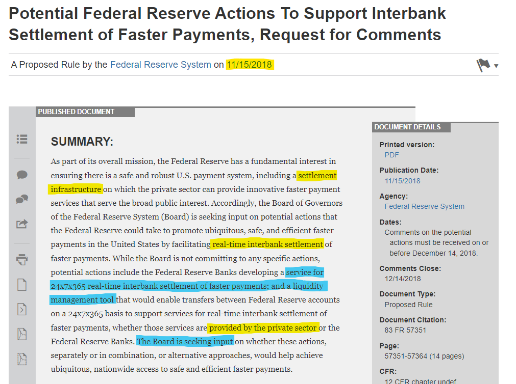 Joseriquec's tweet photo. - 2015 Ripple Labs board member Ryan Zagone elected to FPTFSC
- 2016 FED releases DLT benefits paper
- Nov 15, 2018 FED Reserve proposes to create a 24/7 interbank settlement service
- Dec 13, 2018 @Ripple submits a Real Time Gross Settlement platform to the FED Reserve

Ties 🤝 https://t.co/LnprOr8d3S