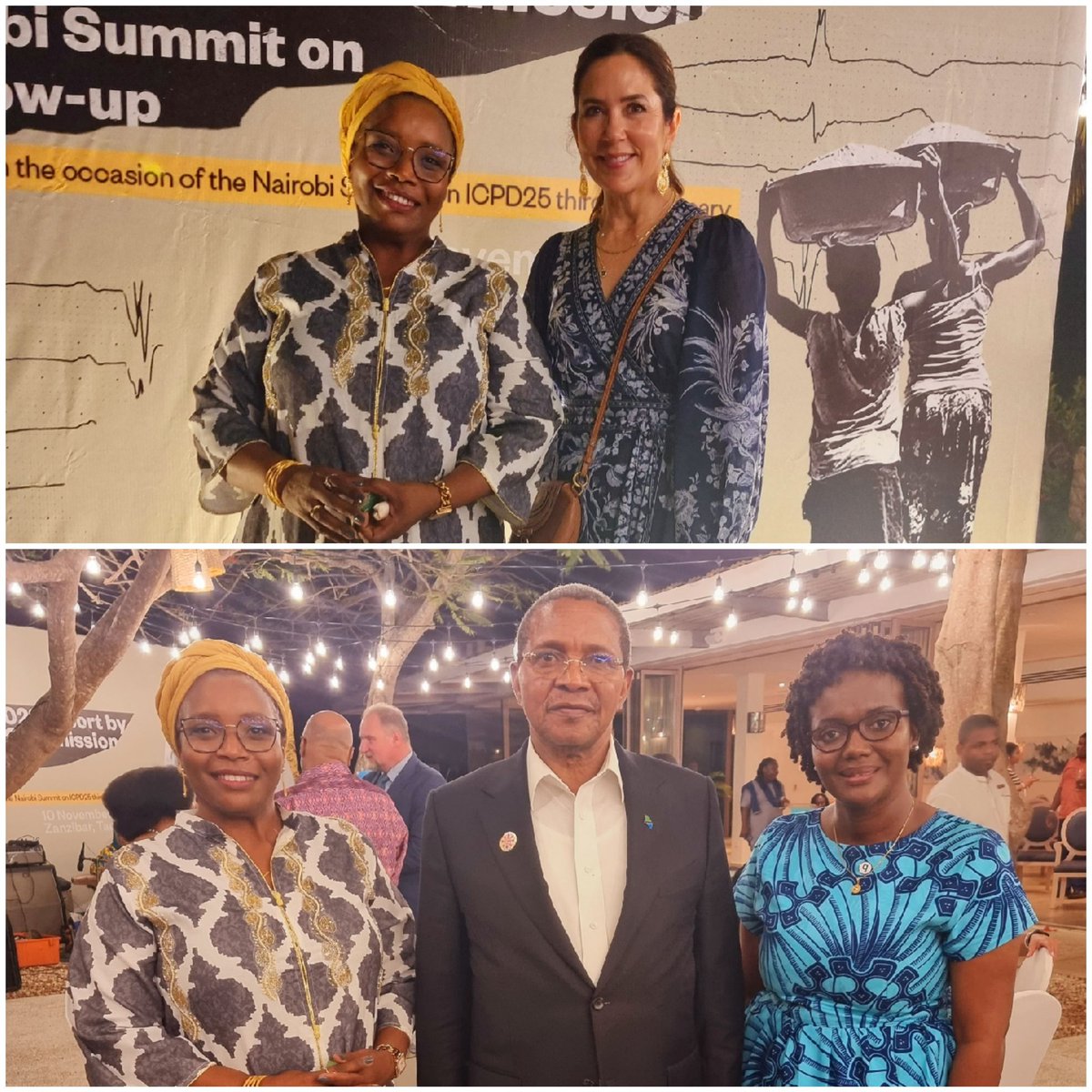 #NoexceptionsNoexclusions. 
Met with our Former President who is the Co-chair of HLC Nairobi Summit on #ICPD25, H.E Dr.Kikwete and H.R.H Crown Princess Mary of Denmark @maryofdenmark53- launching of the HLC report in Zanzibar.