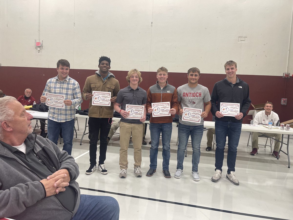 Congrats to <a href="/EKolloff/">Ethan Kolloff</a>, <a href="/MarshallGehrke/">Marshall Gehrke</a>, <a href="/rpswanny21/">Ryan Swanson</a>, <a href="/moll_quade/">Quade Moll</a>, <a href="/AidenNiemczyk/">Aiden Niemczyk</a> and <a href="/JoeyNeumann13/">Joey Neumann</a> on making All Academic State! <a href="/Sequoits/">Antioch High School</a>_Score <a href="/SequoitHoops/">Antioch HS (IL) Boys Basketball</a> <a href="/AntiochVikings/">Antioch.Vikings</a> @Sequoits @FreshmanAntioch