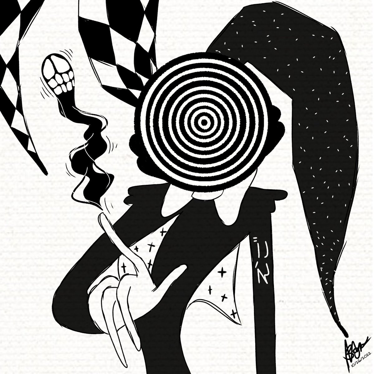 crystalmonds's tweet photo. I AM ON TIME, BUT UPLOADED THIS LATE!

#Inktober2022 presenting the 26th day, EGO. https://t.co/MQsJAr2DPj