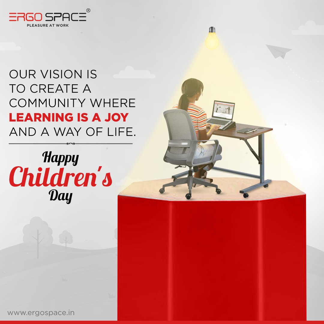 ergospaceindia's tweet photo. Do not teach children to be rich, Educate them to be happy and healthy , so that when they grow up, they will know the value of things, Not just the Price.

Happy Children's Day.
.
.
.
#ERGOSPACE #happychildrenday #childrenday #officefurniture #officechair #workstation #chair https://t.co/Imz8BaOrWb