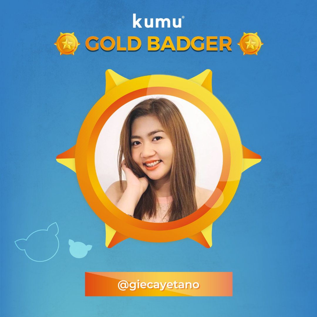 kumuPH's tweet photo. Monday has never looked this good! Kumu Gold Badgers for you to follow and support. @skyquizon &amp; @giecayetano represent ✨ Ano pang hinihintay niyo, #TaraKumu bestie! https://t.co/e1VvkyGoVS