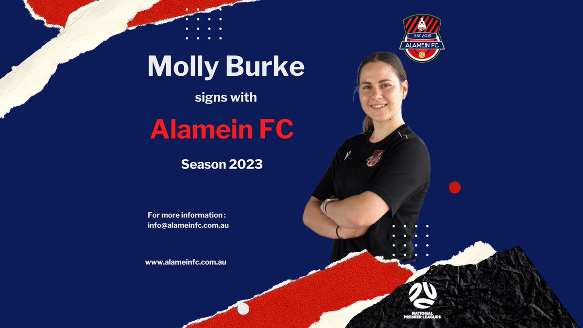 FCAlamein's tweet photo. Alamein FC is pleased to announce the signing of midfielder Molly Burke for the 2023 season.
Molly comes to Alamein from Casey Comets, having established herself as one of the most prolific midfielders in the VPLW.
#NPLW #nplwvic  #femalefootball #footballvictoria #choochoo https://t.co/gV6FzAl96S